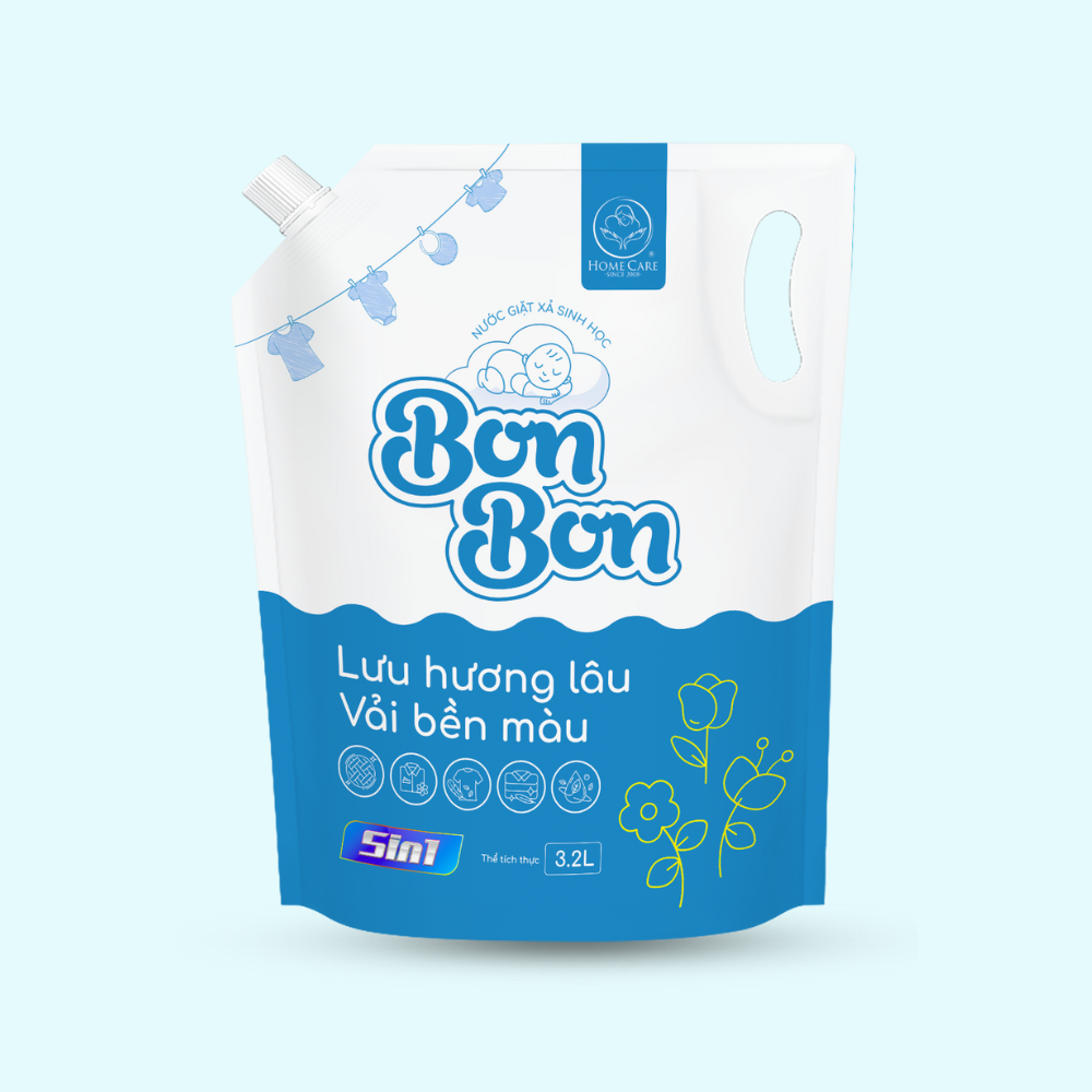 Nước Giặt Xả Sinh Học Bon Bon Dịu Nhẹ Cho Cả Gia Đình, Hương Cá Ngựa Độc Đáo-copy